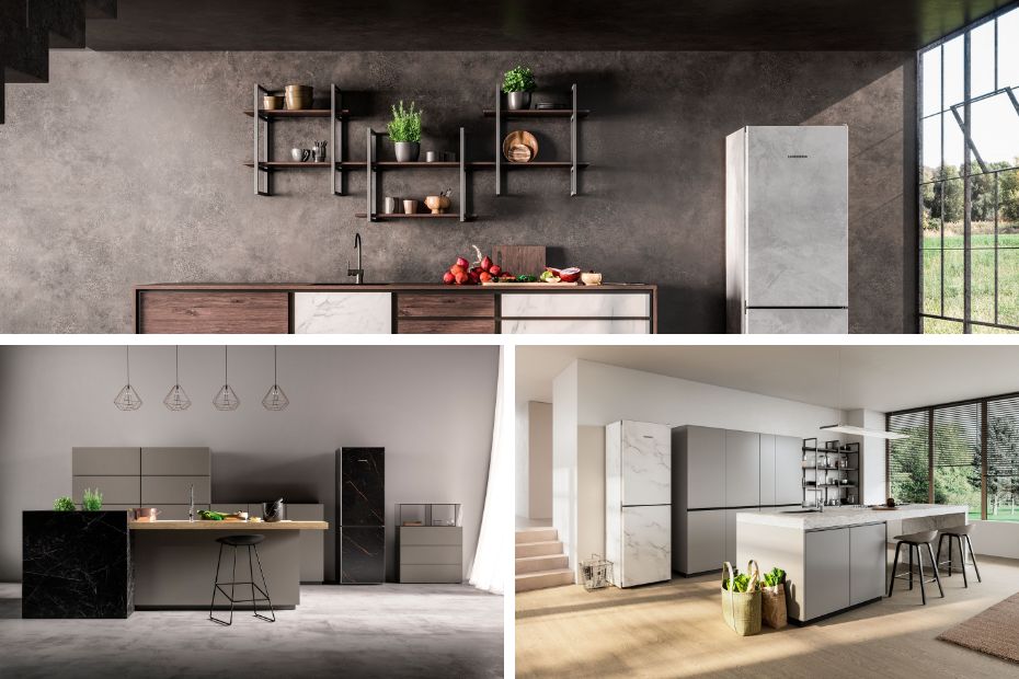 Edle Stein-Designs: Kühlschränke in Marmor- und Betonoptik von Liebherr